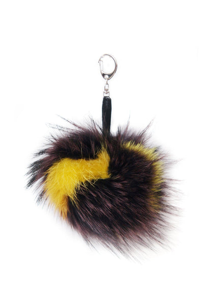 genuine fur keychain bag charm