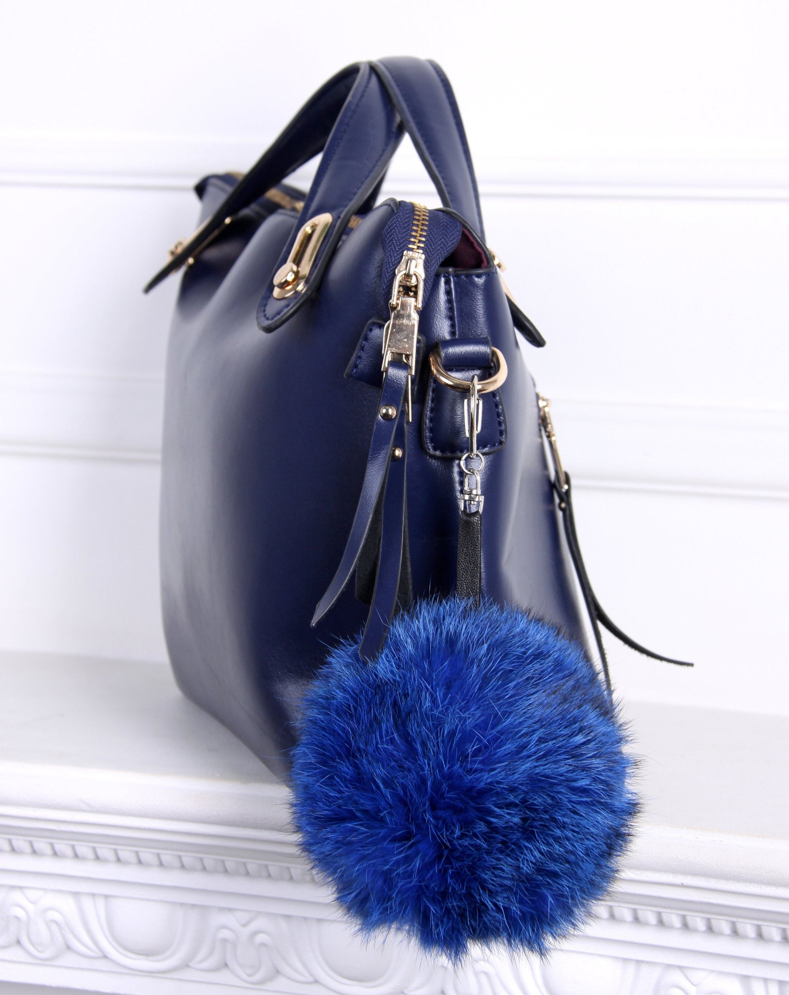 blue bag charm