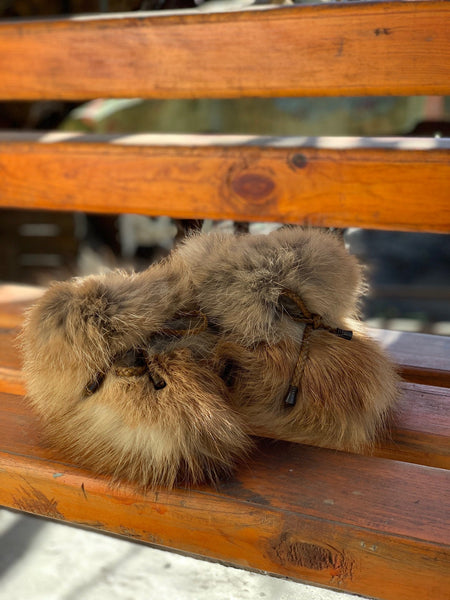 fox fur baby boots