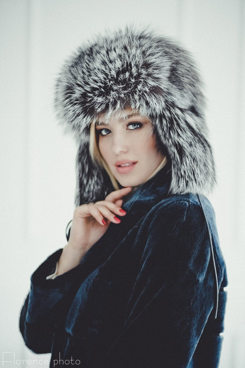Silver Fox Fur Hat