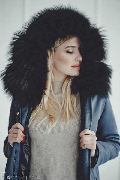 fur linded parka women