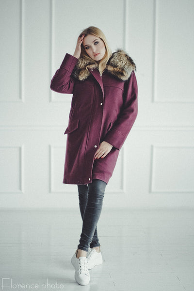 fox fur parka girls jacket