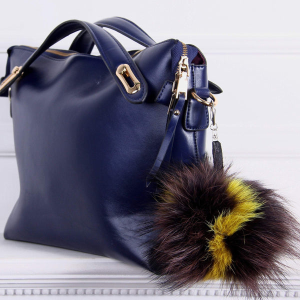 bag charm in fur