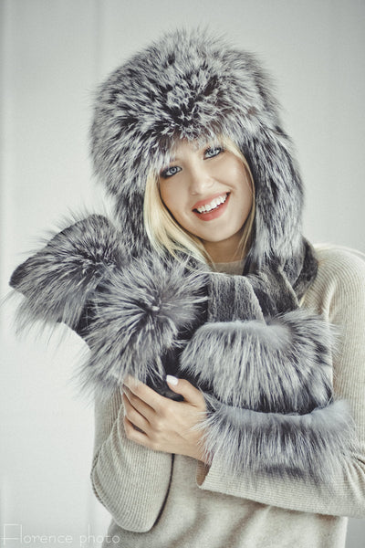 fox fur winter hat