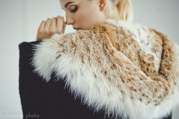 fur jacket with a hood