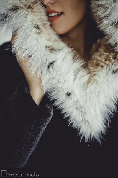 fur jacket hood