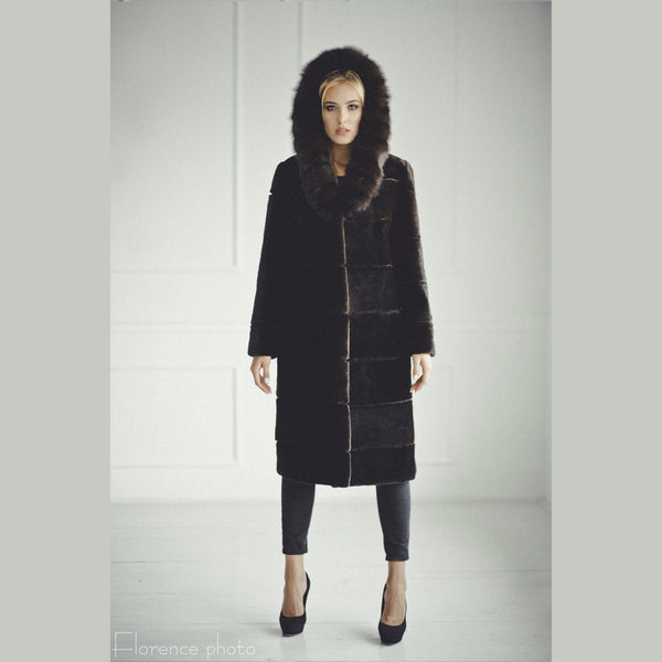 black beaver fur jacket