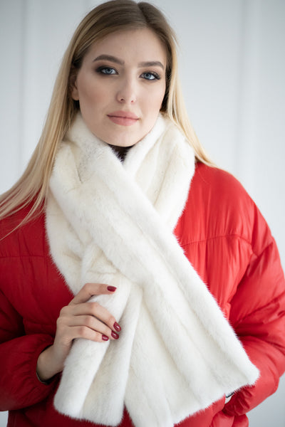 white fur collar for women