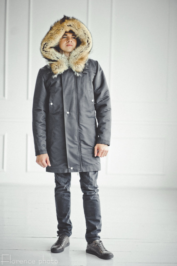 Coyote Fur Parka Jacket for Men – Forestfox Fur Atelier