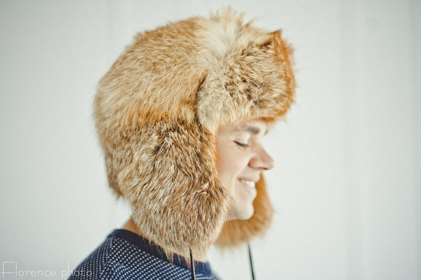 fox fur hat for men