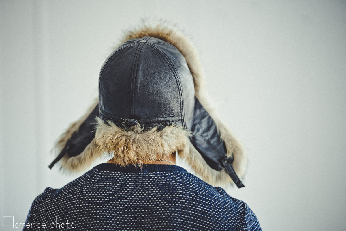 coyote fur mens hat