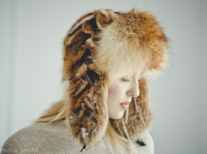 fox fur hat girls