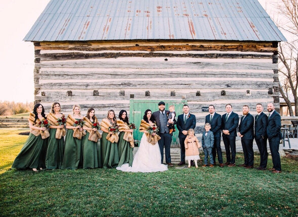 stole for wedding in fur