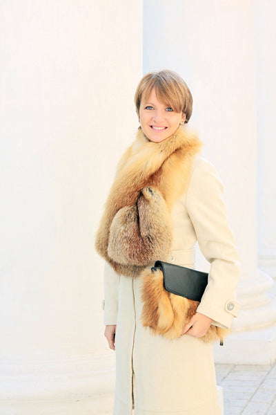 fox fur clutch