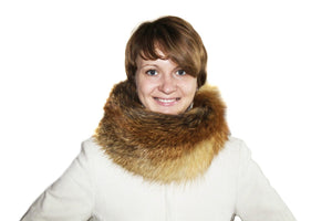 real fox fur snood