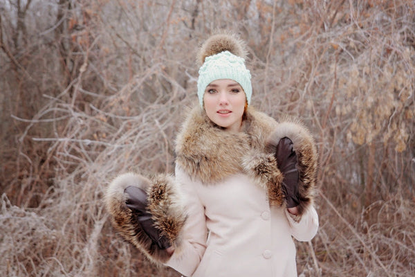 real raccoon fur mittens