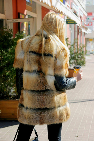 real fur coat womens