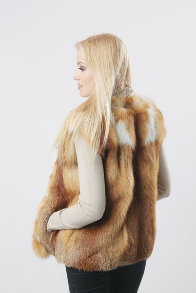 fox fur vest women