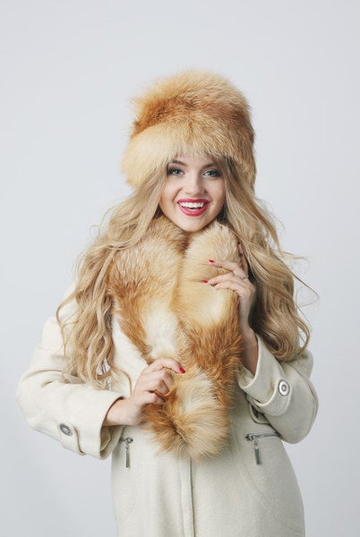 genuine fox fur collar