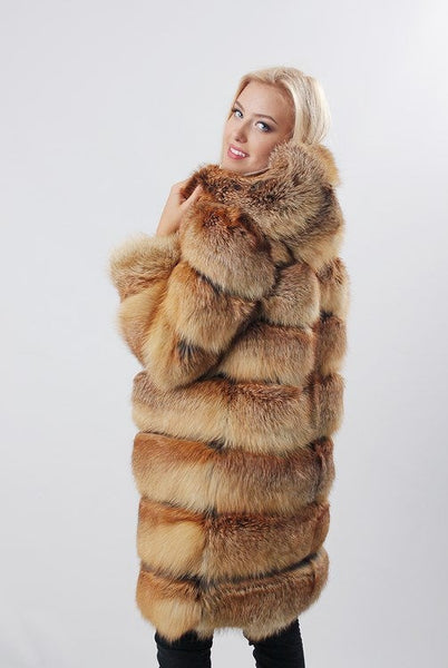 real fox fur female jacket