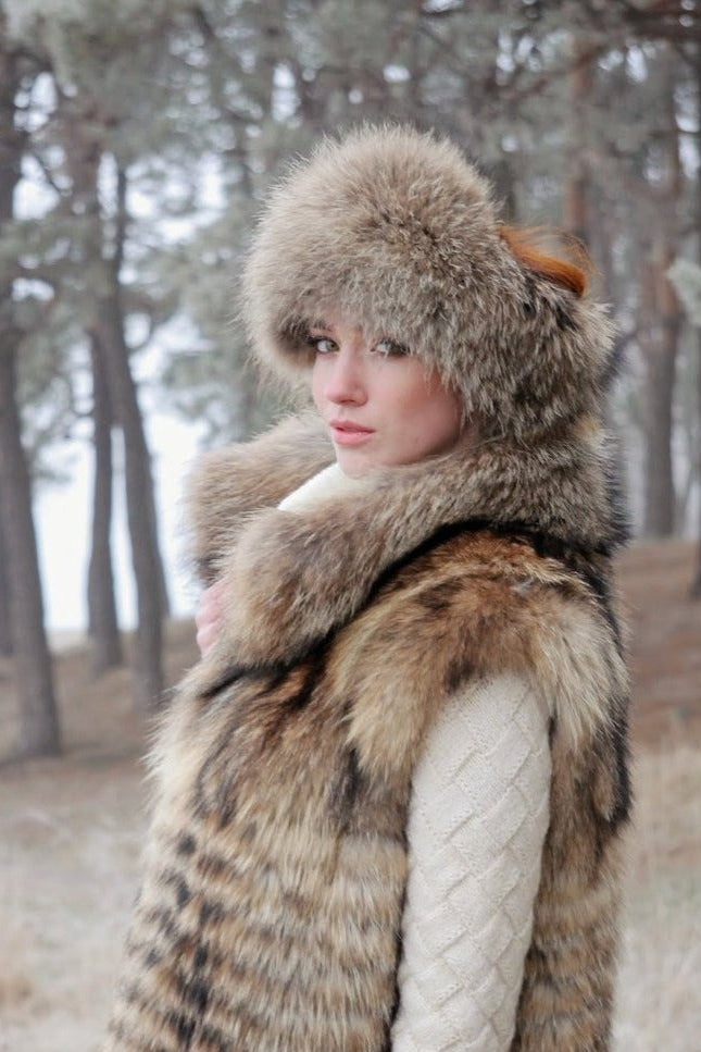 Raccoon Fur Headband
