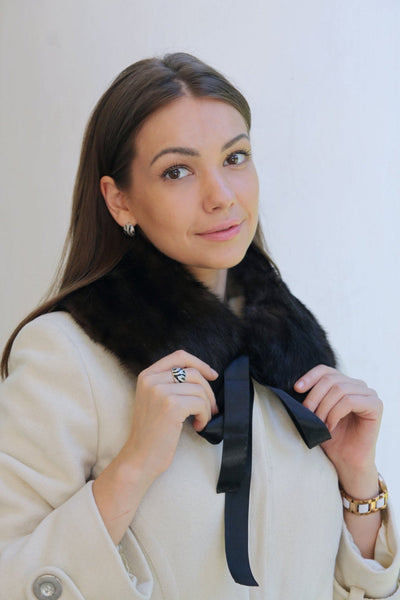 fur collar for women in mink