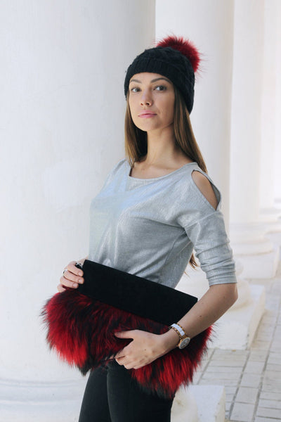 real fur clutch