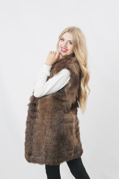 fur vest gilet