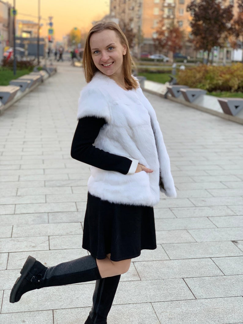 White Rabbit Fur Vest