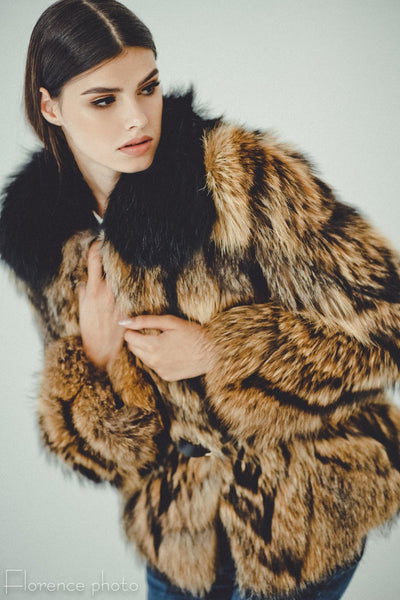 womens raccoon fur coat