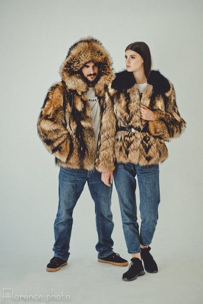 raccoon fur jackets for ladies