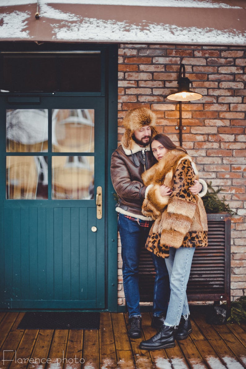 Leopard Print Fur Coat